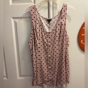 Torrid Size 1 Pink Polka Dot Tank Top